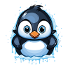 Mignon pingouin doux givre