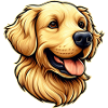 Golden Retriever Dog Head