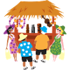 Touristes Tiki Shopping