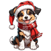 Hund mit Weihnachtsmütze