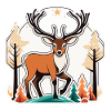 Reindeer Christmas Drawing