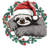 Christmas Sloth Monkey
