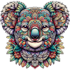 Koala mit Mandalas dekoriert