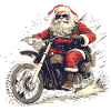Santa on the bike