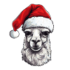 Alpaca Christmas Animal Head Llama