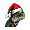 Chameleon Christmas Animal Head