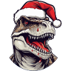 Dinosaur Christmas Animal Head