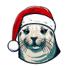 Seal Seal Christmas Animal Head