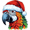 Parrot Christmas Animal Head