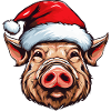 Pig Christmas Animal Head Sow