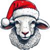 Sheep Christmas Animal Head Lamb