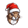 Squirrel Christmas Animal Head