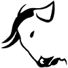 Schwarzer Stierkopf