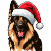 German Shepherd The Santa Claus