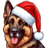 German Shepherd Christmas Spirit