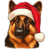 German Shepherd Christmas Eve