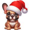 Bouledogue français Joyeux Noël