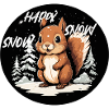 Happy Snow Squirrel