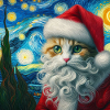 Santa Cat van Gogh
