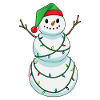Snowman Christmas Fairy Lights