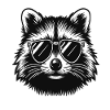 Raccoon with sunglasses