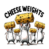 Mäuse mit Käsegewichten