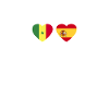 Sénégal Espagne Heartbeat Flag Sénégal