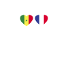 Sénégal France Heartbeat Flag Sénégal