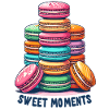 Stapel bunter Macarons