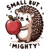 Cute hedgehog with apple