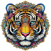 Tiger mit Mandalas verziert