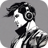 Cool guy with headphones I
