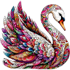 Schwan mit Mandalas verziert