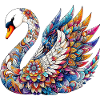Schwan mit Mandalas verziert