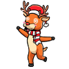 Émoticône de renne Noël Noël