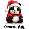 Christmas, Panda bear, chubby panda, fluffy