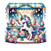 Einhorn-Eiscreme-Verkäufer