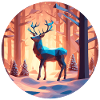 Reindeer Low Poly Christmas