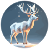 Reindeer Low Poly Christmas