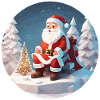 Santa Claus Low Poly Christmas