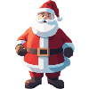 Père Noël Low Poly Noël