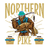 Pike Fisherman Freshwater Bigfoot Fisherman