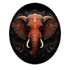 Red Mandala Elephant