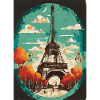 Eiffel Tower in the center