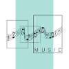 Music. Melody and geometric style.