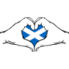 Scotland Flag Heart Shape