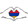 Armenia Flag Heart Shape