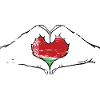 Belarus flag heart shape used