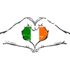 Ireland flag heart shape used