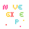 Vivid Cross Stitch Pattern T-Shirt Design